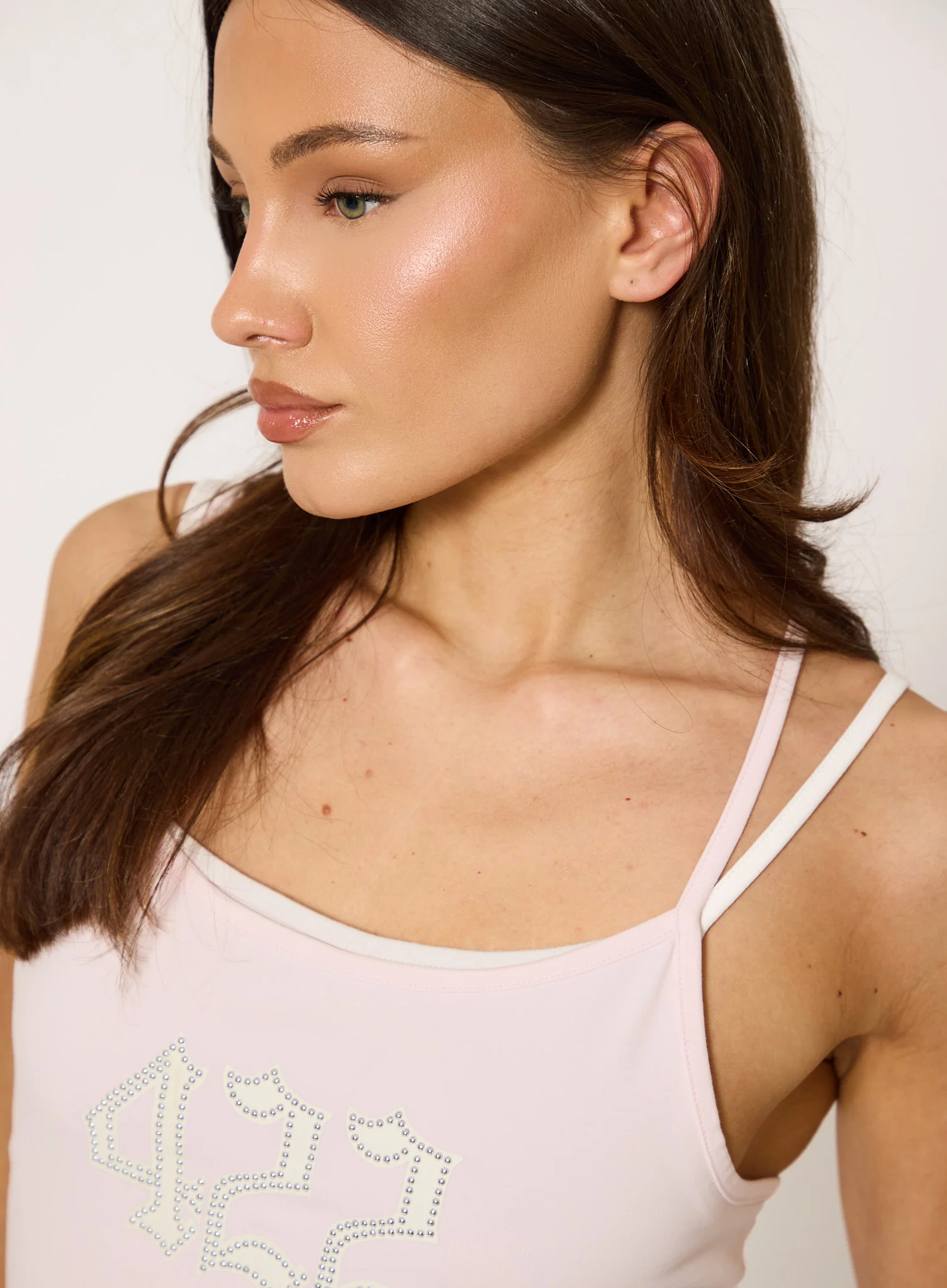 422 Double Layer Vest - Light Pink - Image 2