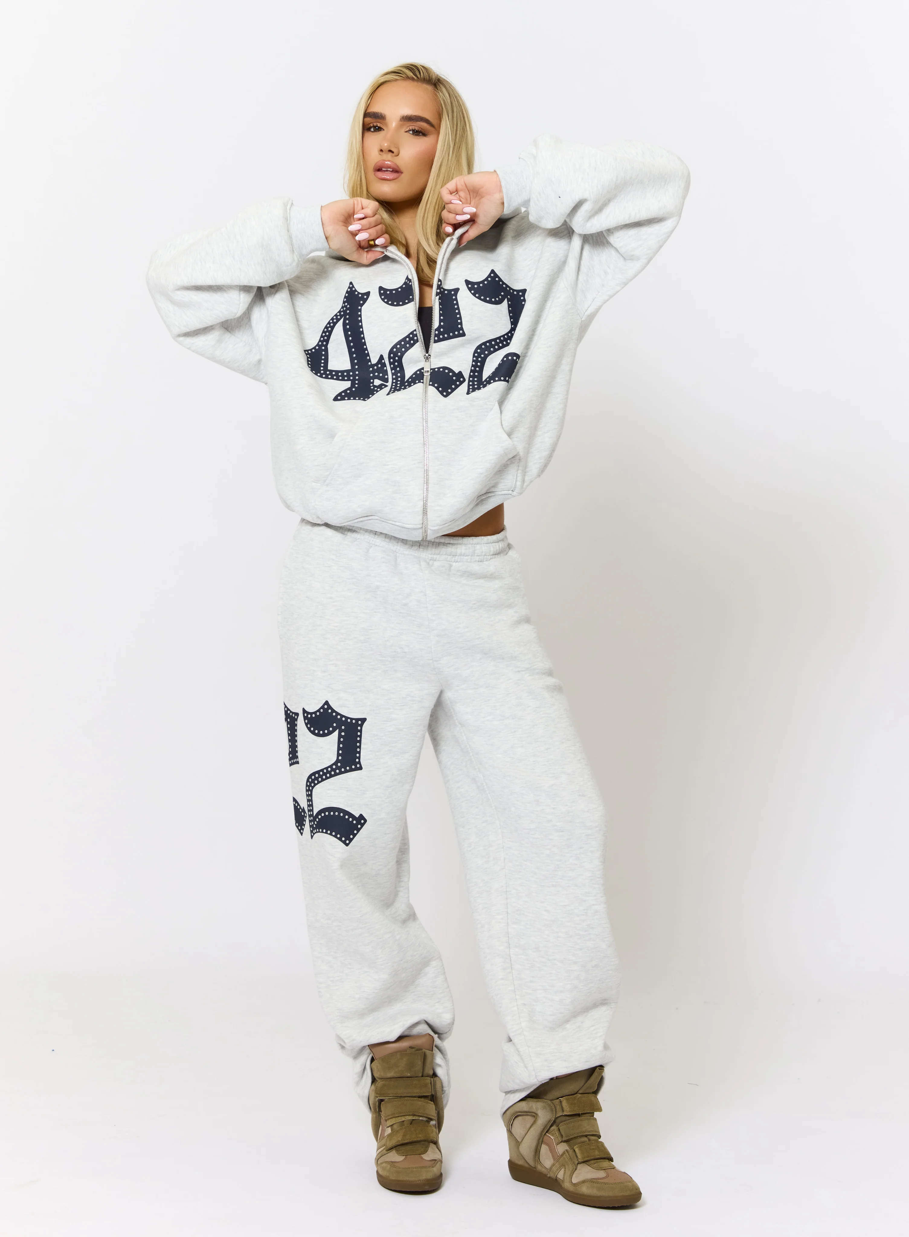 422 Joggers - Grey Marl - Image 2