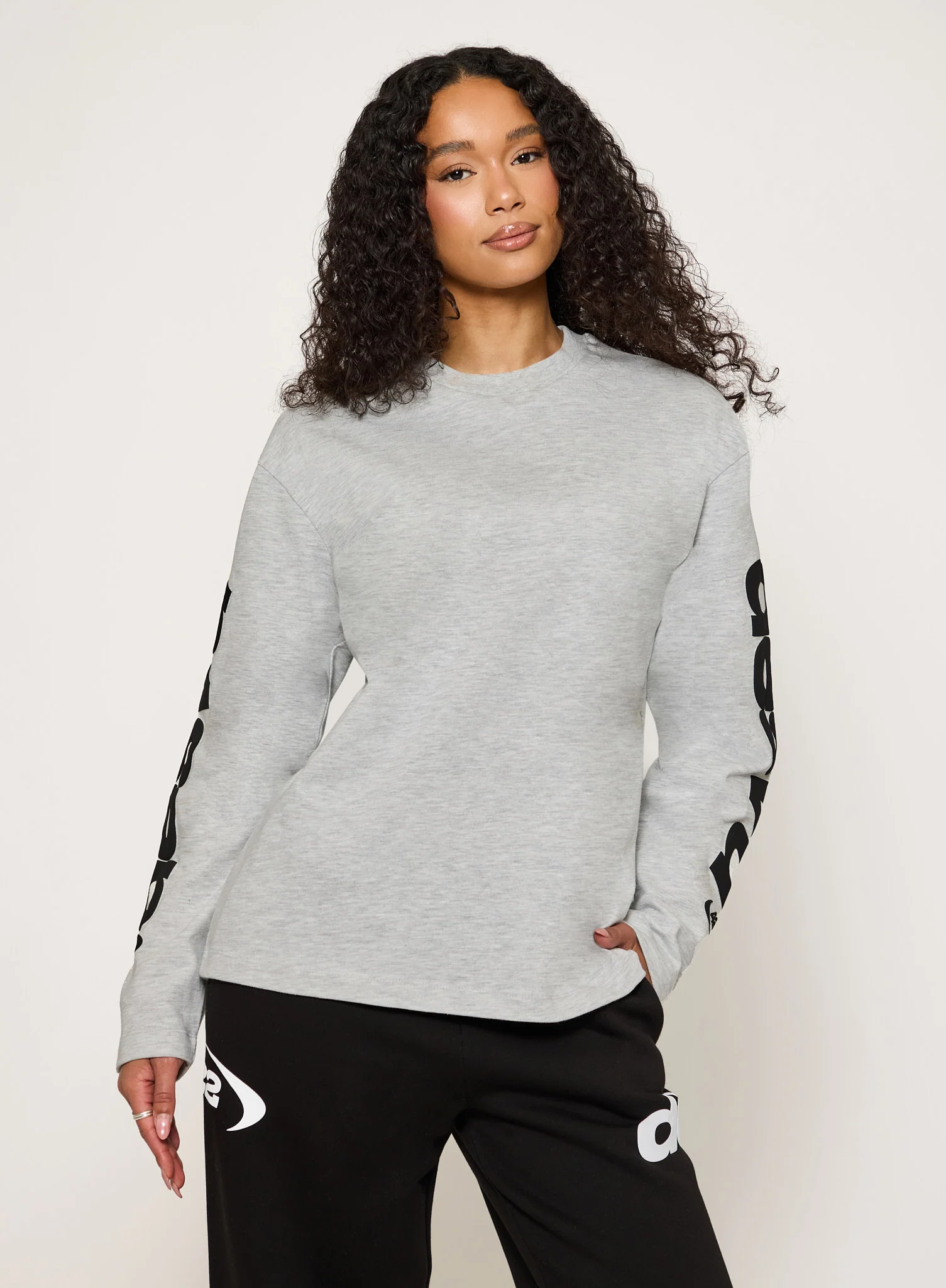 422 Long Sleeve Tee - Grey Marl - Image 4