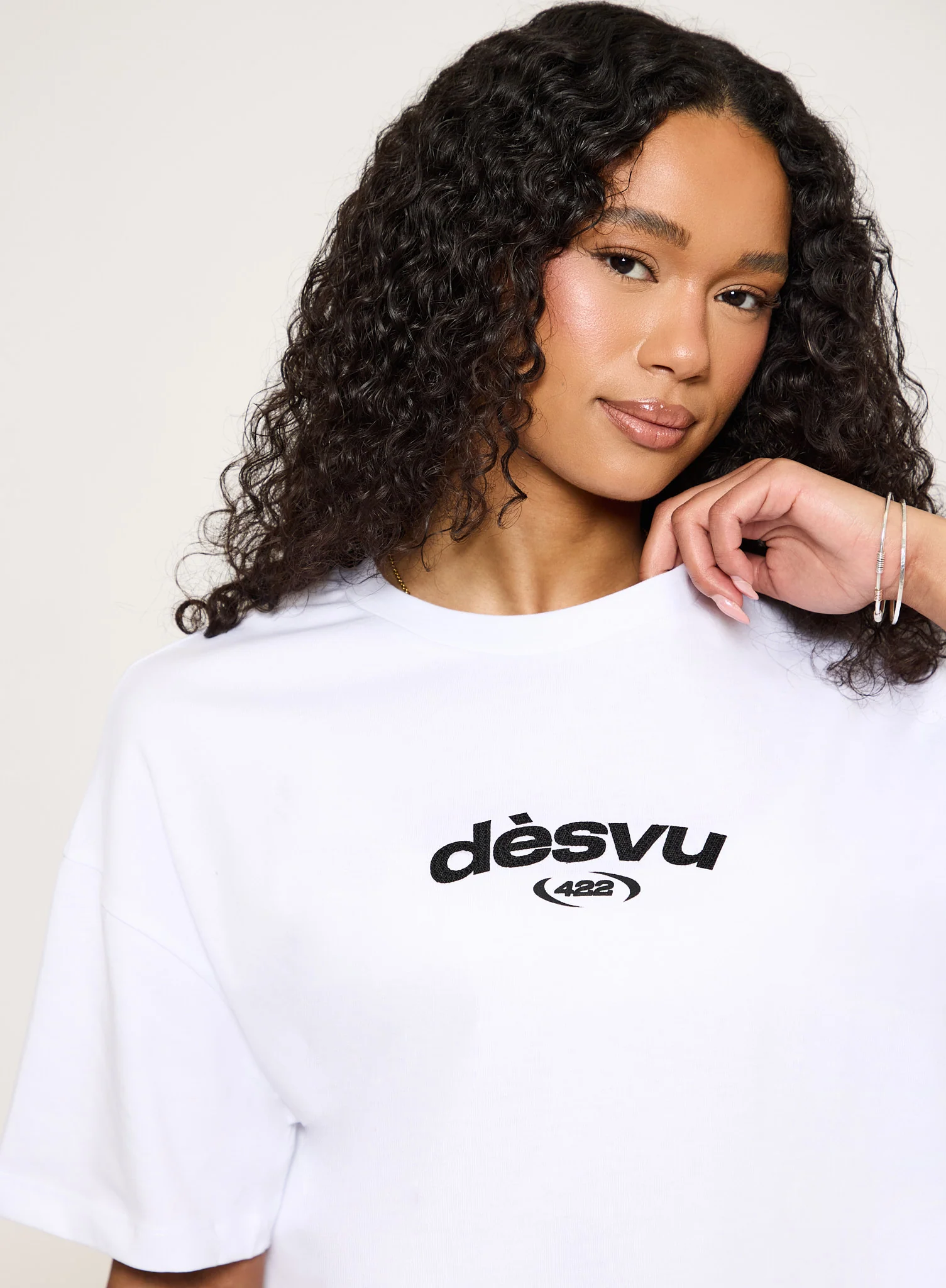 422 Oversized Tee - White - Image 3
