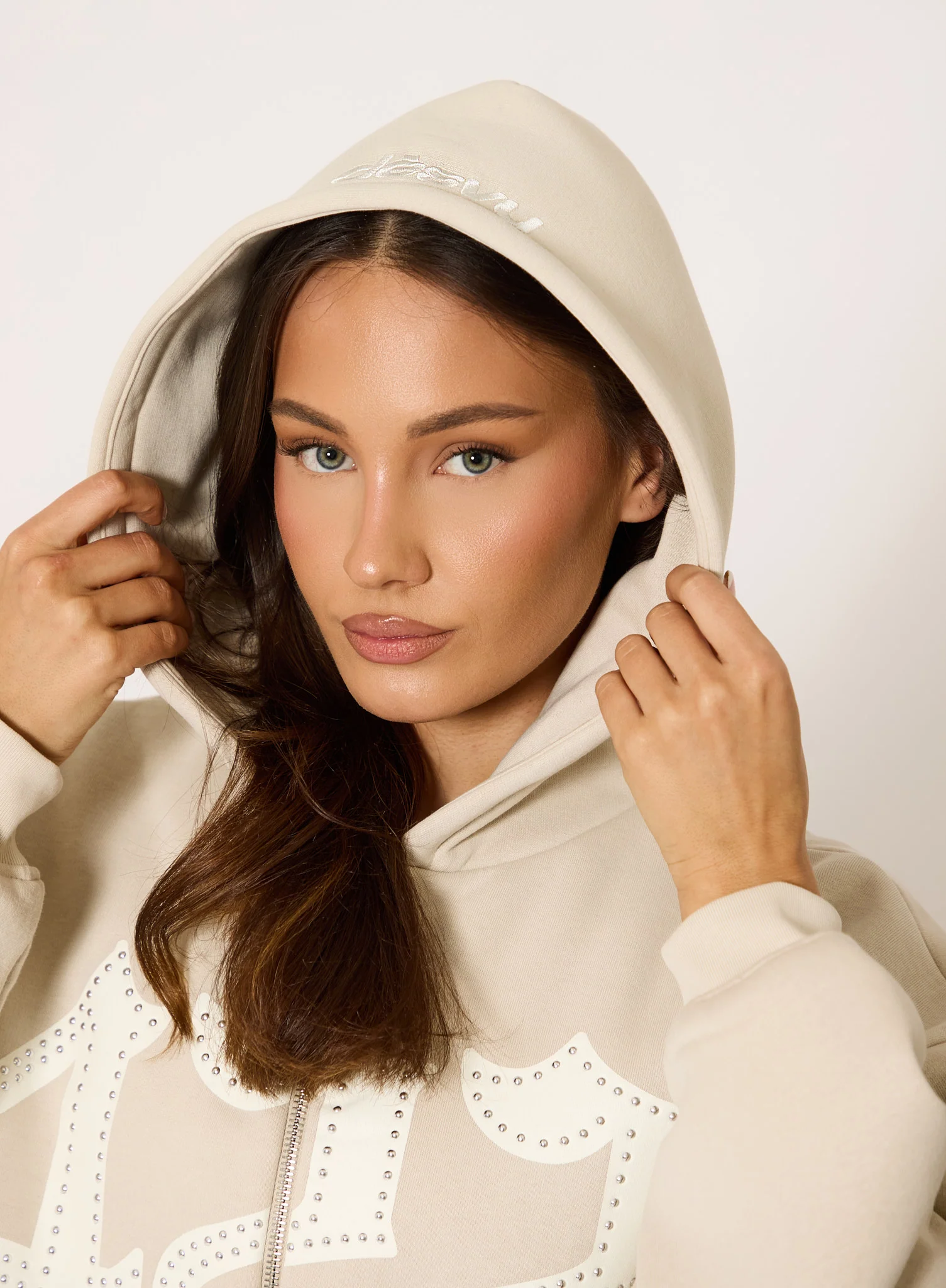 422 Oversized Zip Hoodie - Stone - Image 4
