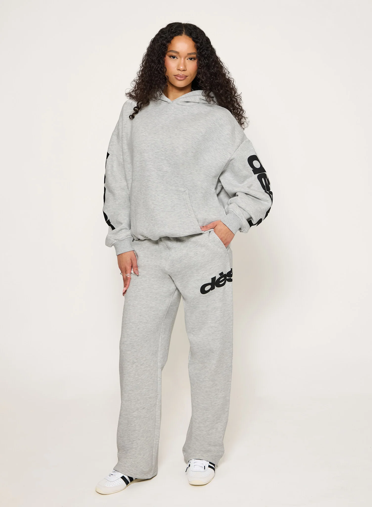 422 Wide Leg Joggers - Grey - Image 4