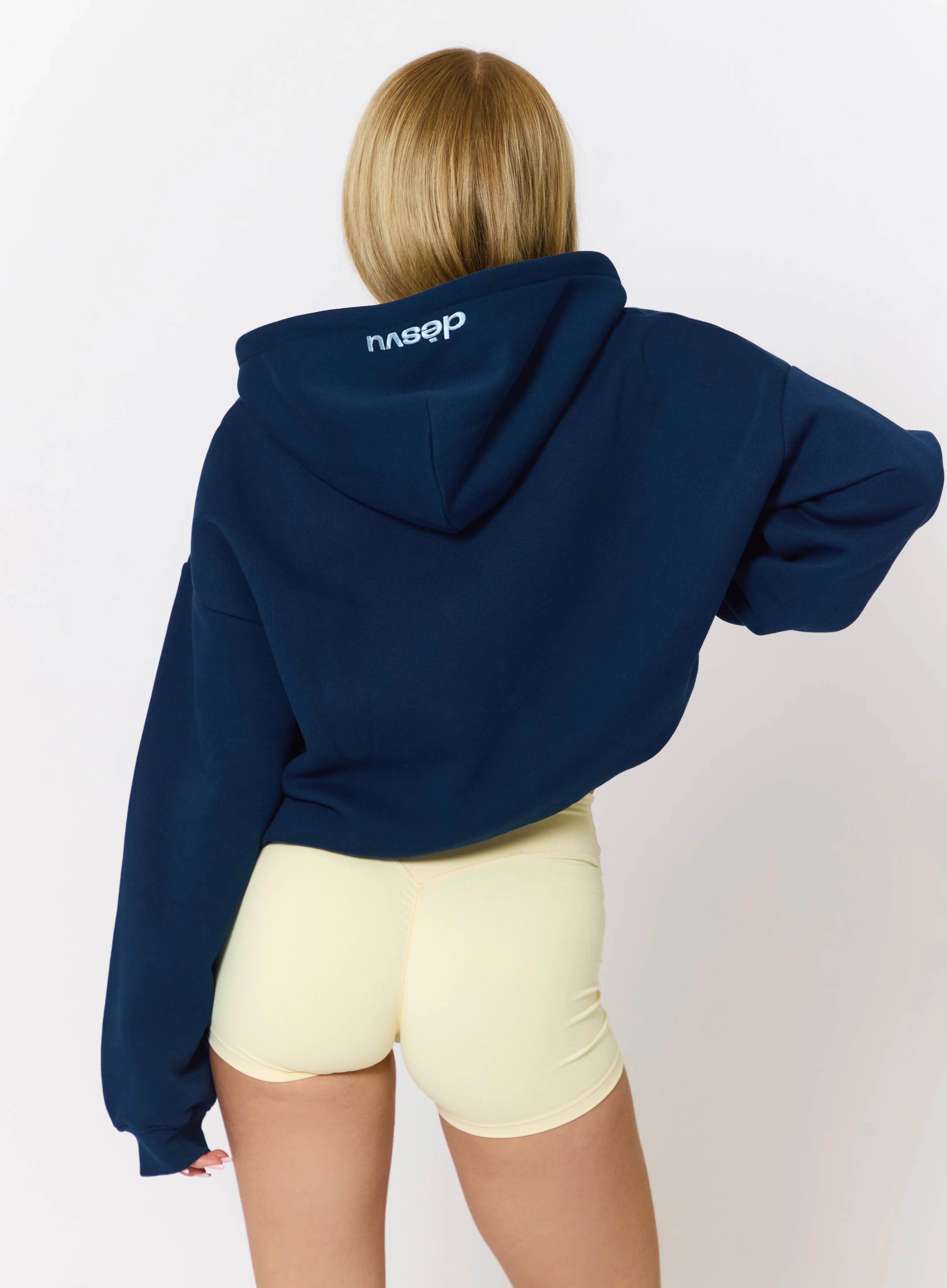 422 Oversized Zip Hoodie - Navy - Image 4