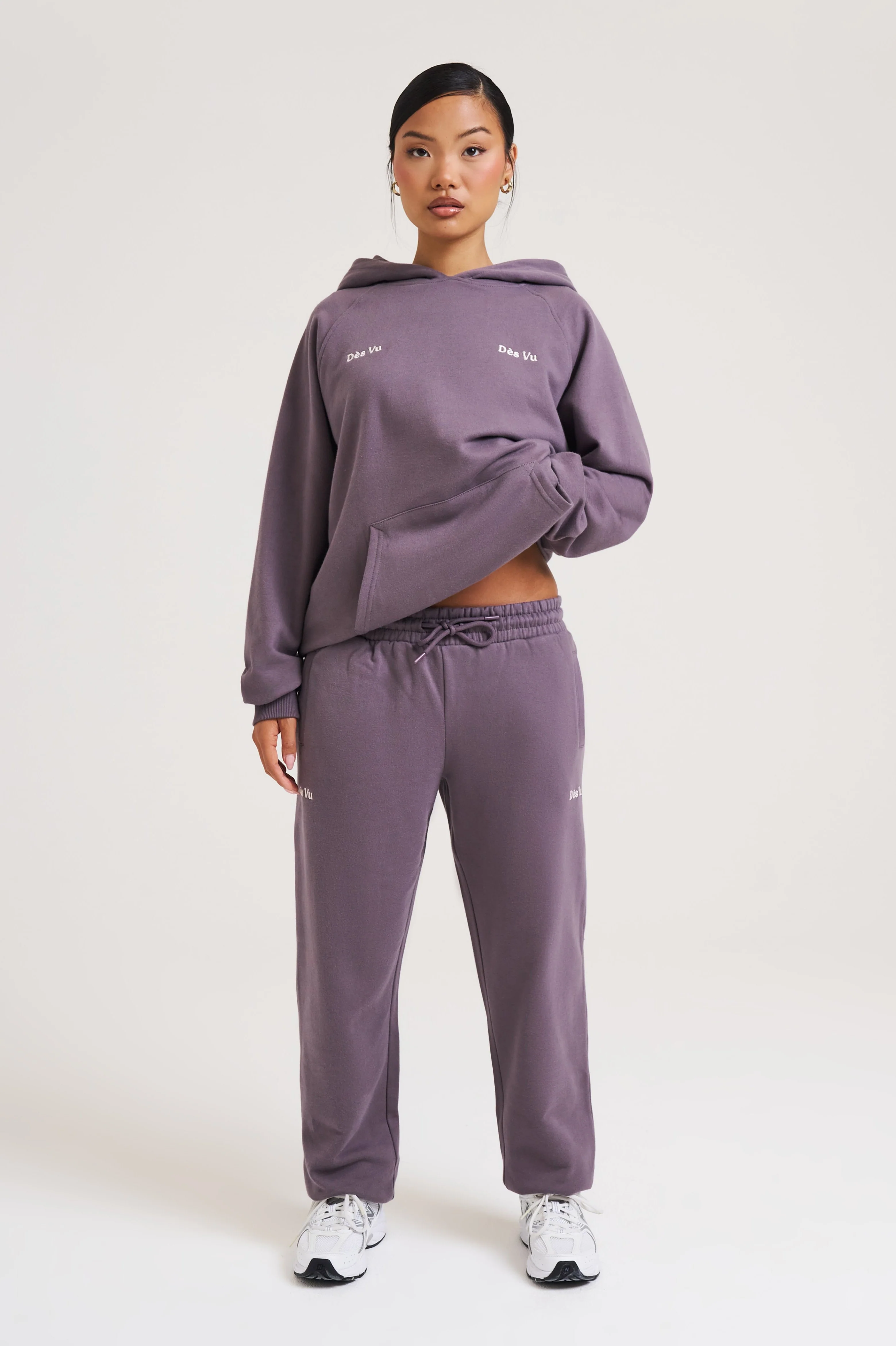 Double Logo Cuffed Joggers - Dark Mauve - Image 5