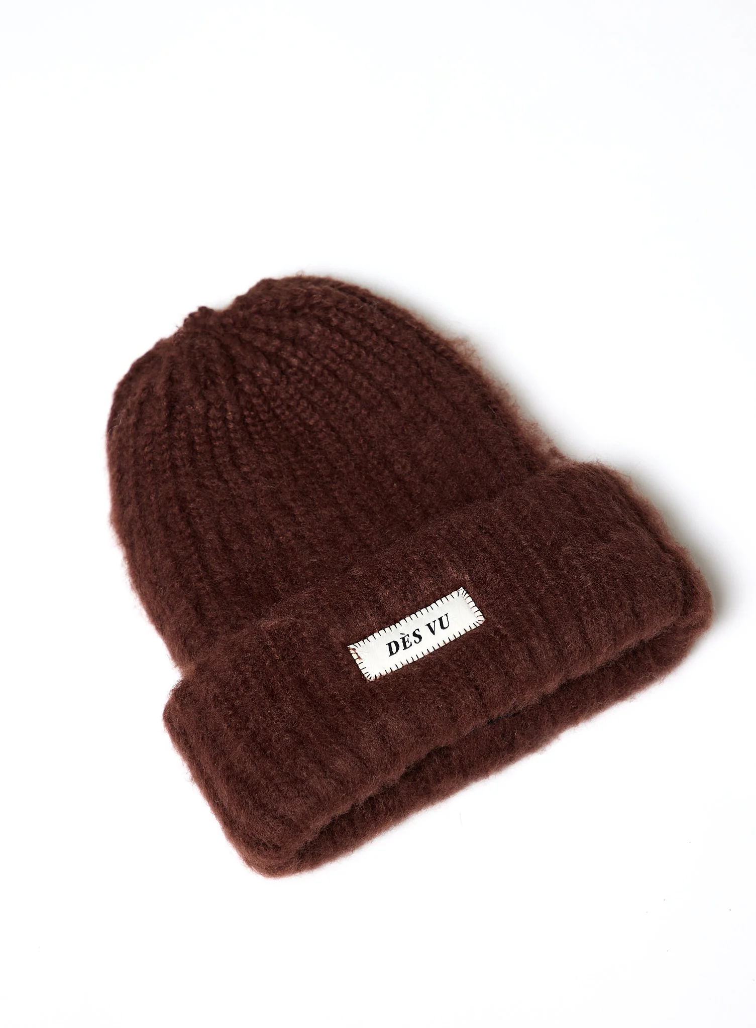 Knitted Beanie - Chocolate - Image 4