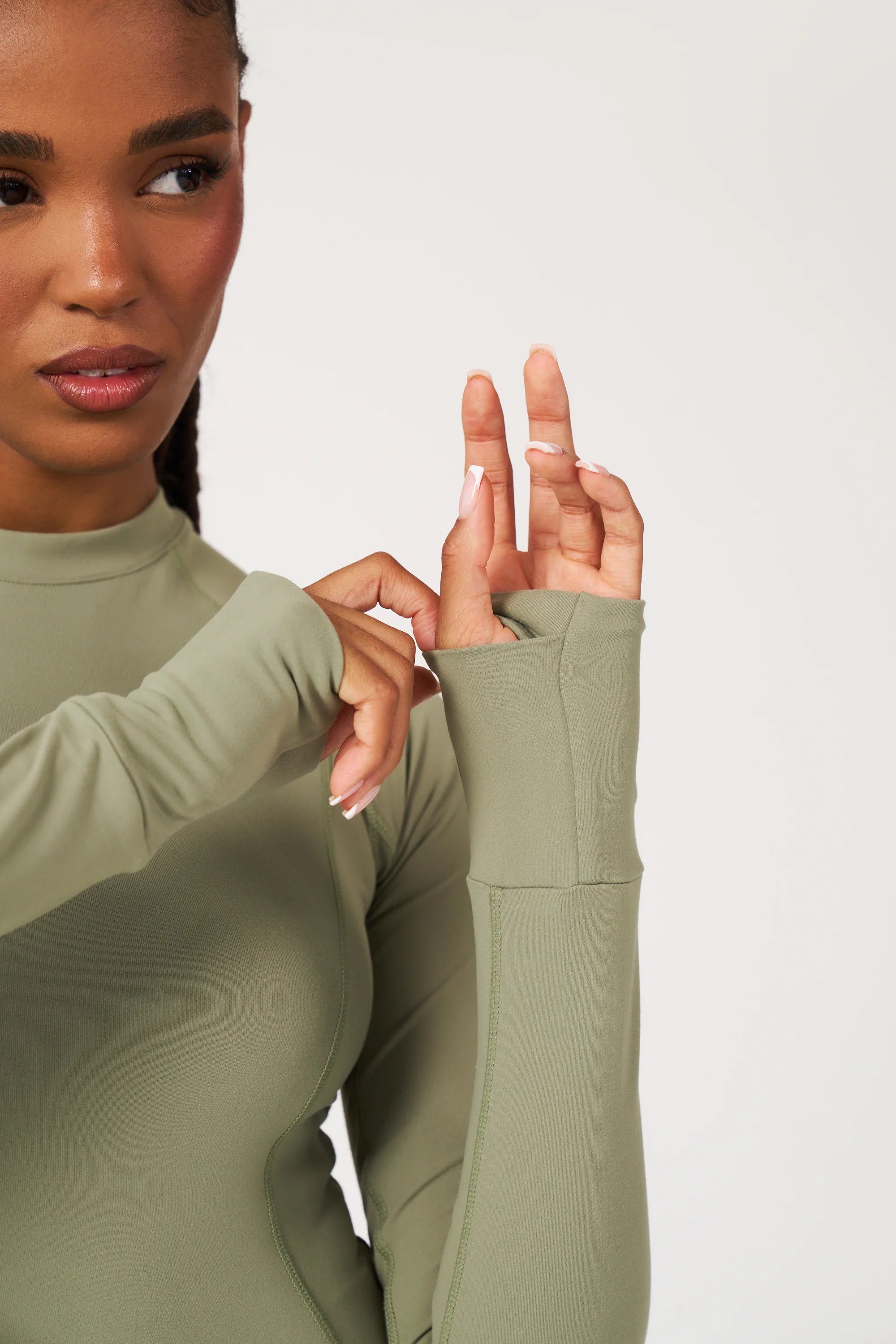 Long Sleeved Top - Olive - Image 3