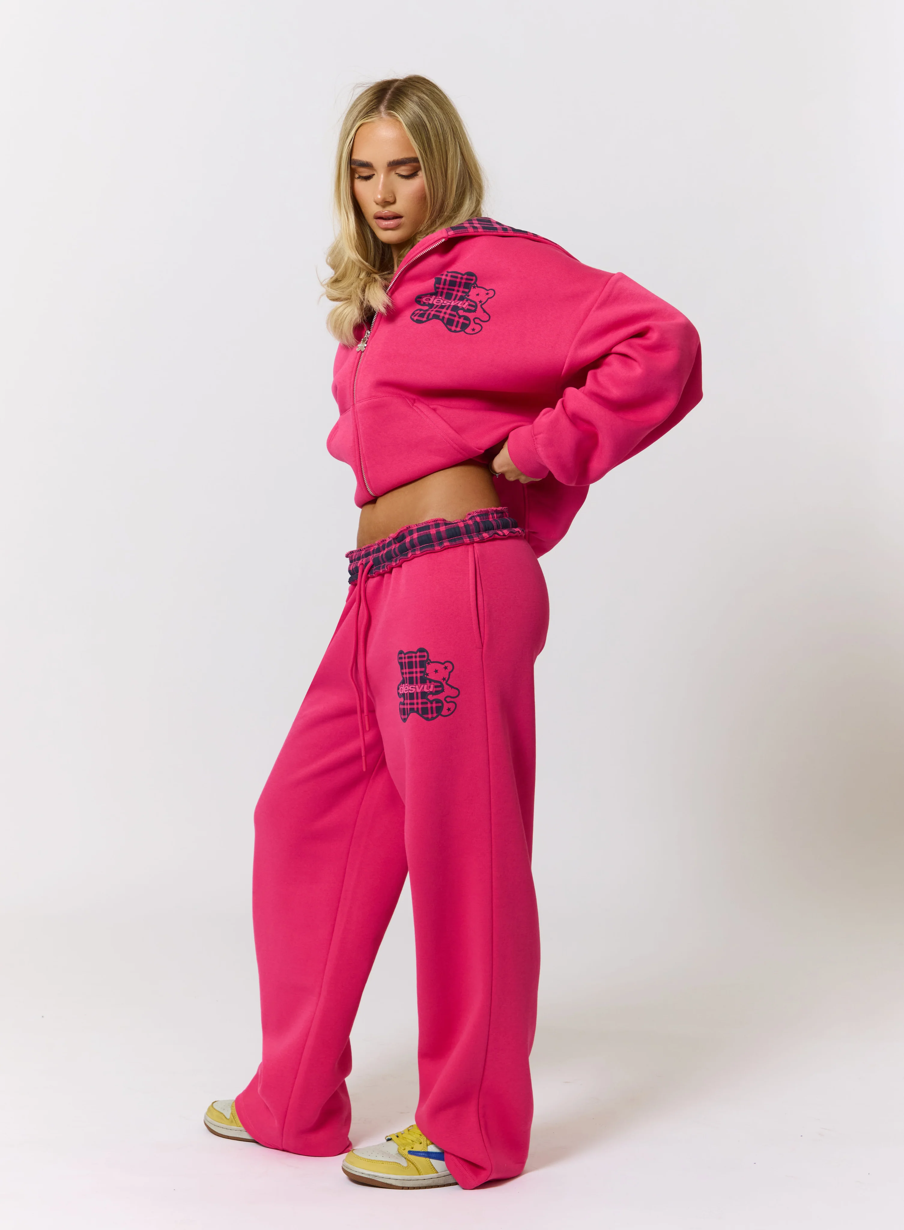 Twin Teddy Joggers - Fuchsia - Image 3