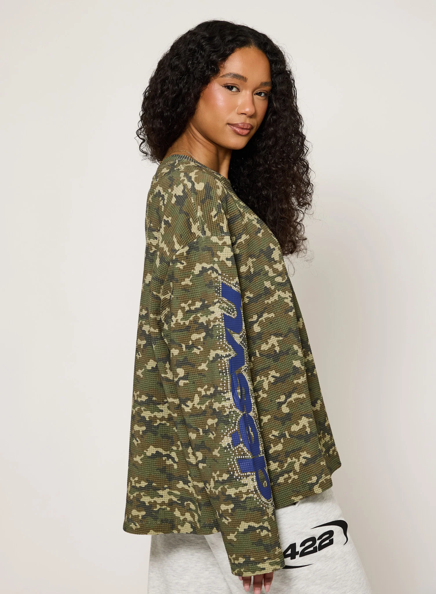 Waffle Tee Long Sleeve - Camo - Image 3