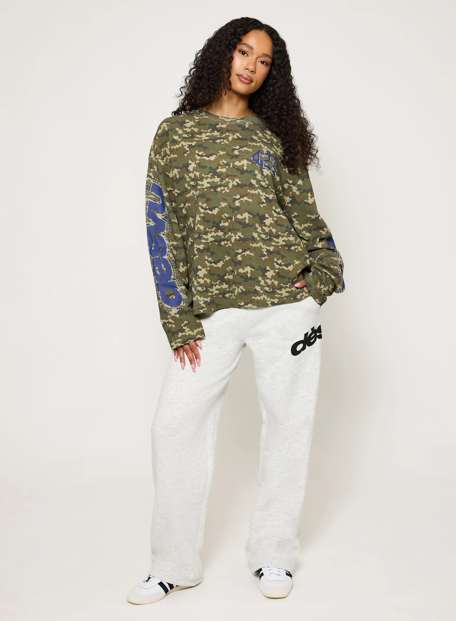 Waffle Tee Long Sleeve - Camo - Image 4